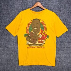 Vintage 1988 Doug Williams World Champions T-Shirt Yellow USA Made L